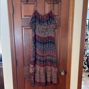 Daughters of the Revolution Bohemian Multicolor Maxi Dress size extra small